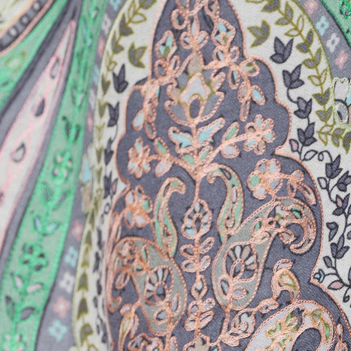 Multicolor Kalamkari Shawl With Paisley Motifs - Image 3