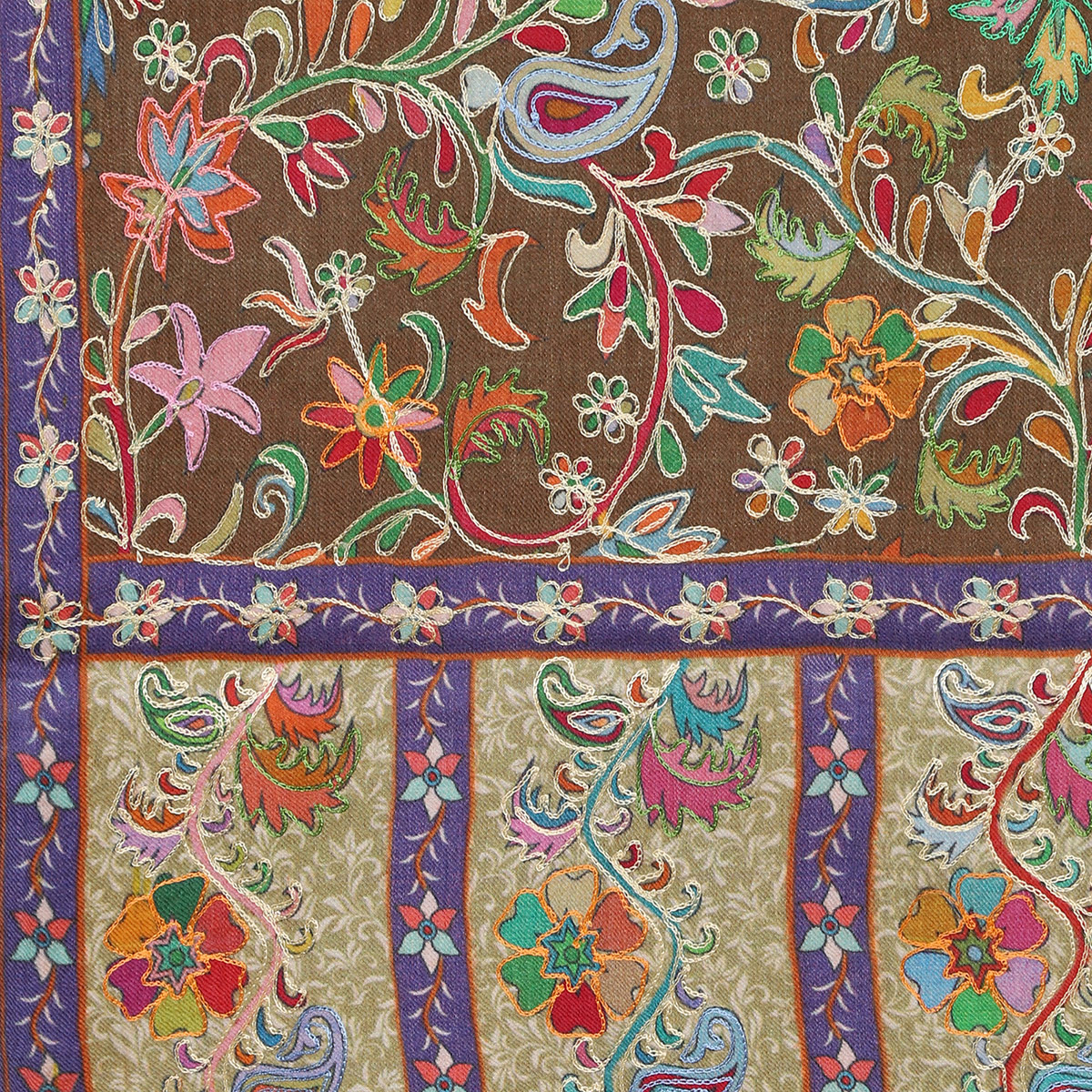 Kalamkari Multicolor Stole With Floral Motifs - Image 2