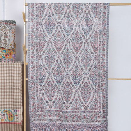 Offwhite Kalamkari Stole Floral & Motifs