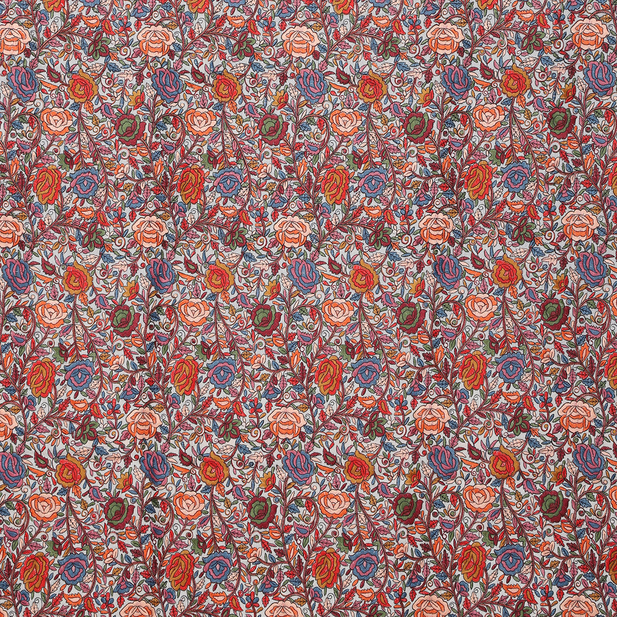 Jamawar Cream Shawl With Floral & Motifs - Image 3