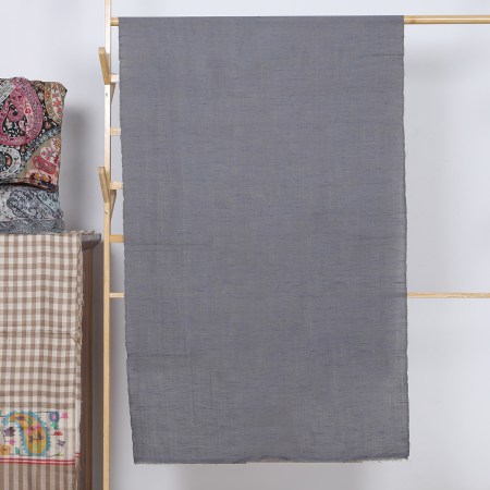 Grey And Gold Handwoven Double Shade Zari Pure Pashmina Stole