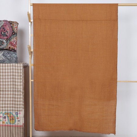 Mustard And Gold Handwoven Double Shade Zari Pure Pashmina Stole