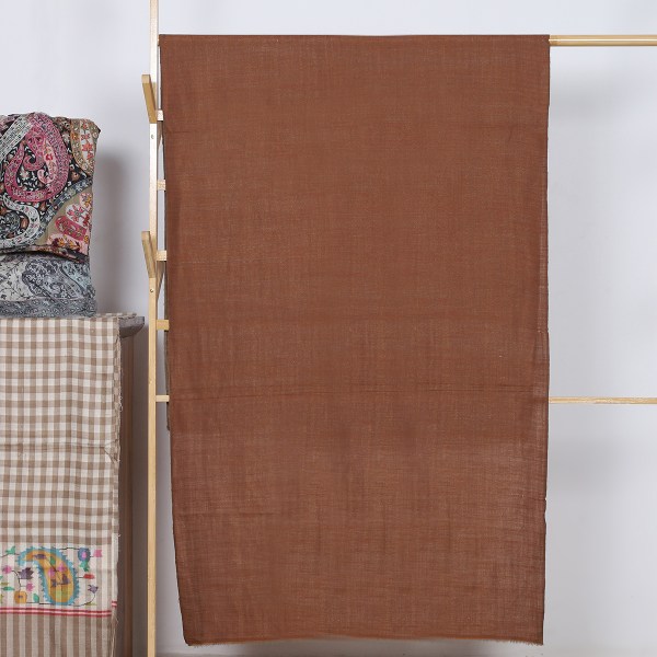 Brown And Gold Handwoven Double Shade Zari Pure Pashmina Stole